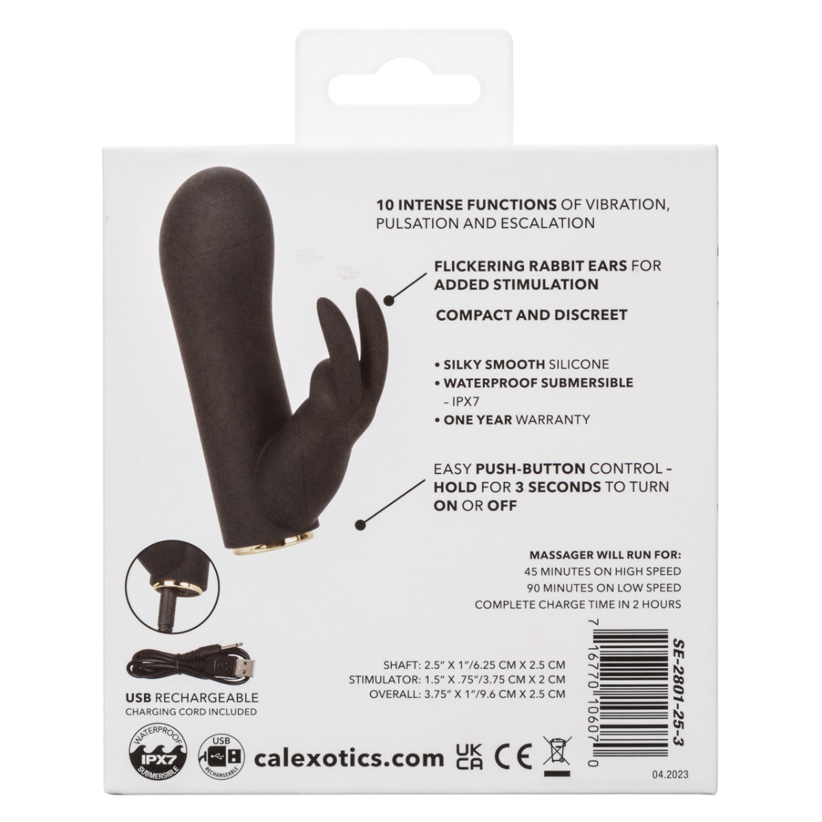 Vibrador Conejo Raven Bunny 10 Funciones Recargable CalExotics - Image 6