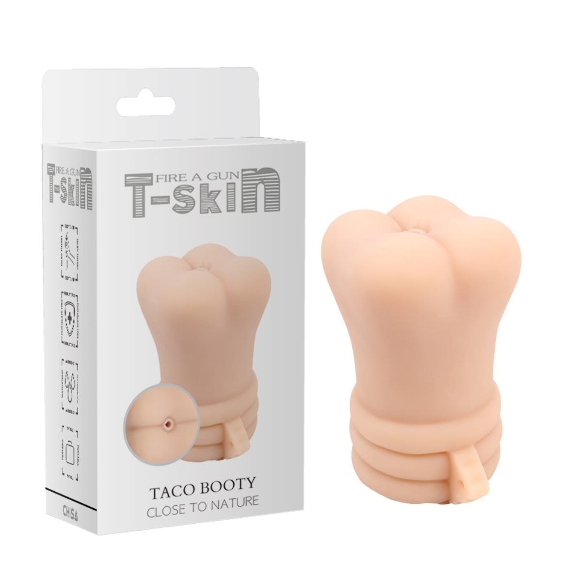Masturbador Realista Taco Booty T-Skin | Estimulación Anal Compacta