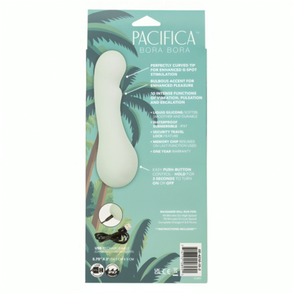 Vibrador Conejo Pacifica Fiji 10 Funciones Recargable Waterproof - Image 6