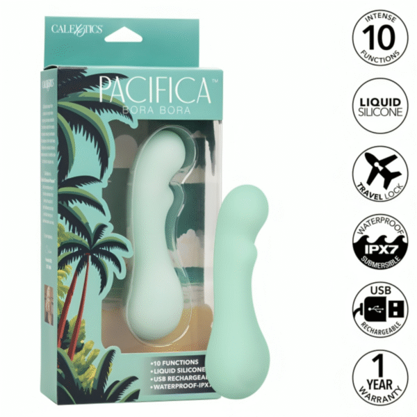 Vibrador Conejo Pacifica Fiji 10 Funciones Recargable Waterproof