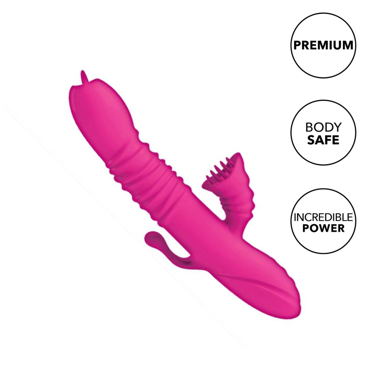 Vibrador Triple Passion Dual Massager | 20 Modos con Calor y Estimulador de Clitoris - Image 3