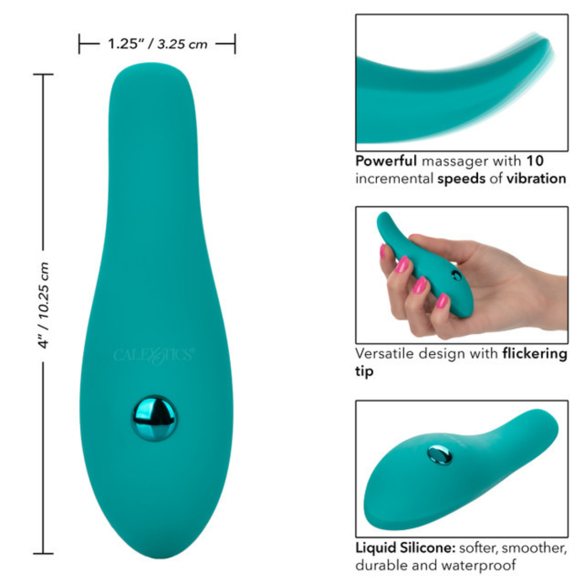 Vibrador Pixies Glider 10 Velocidades Recargable CalExotics - Image 6