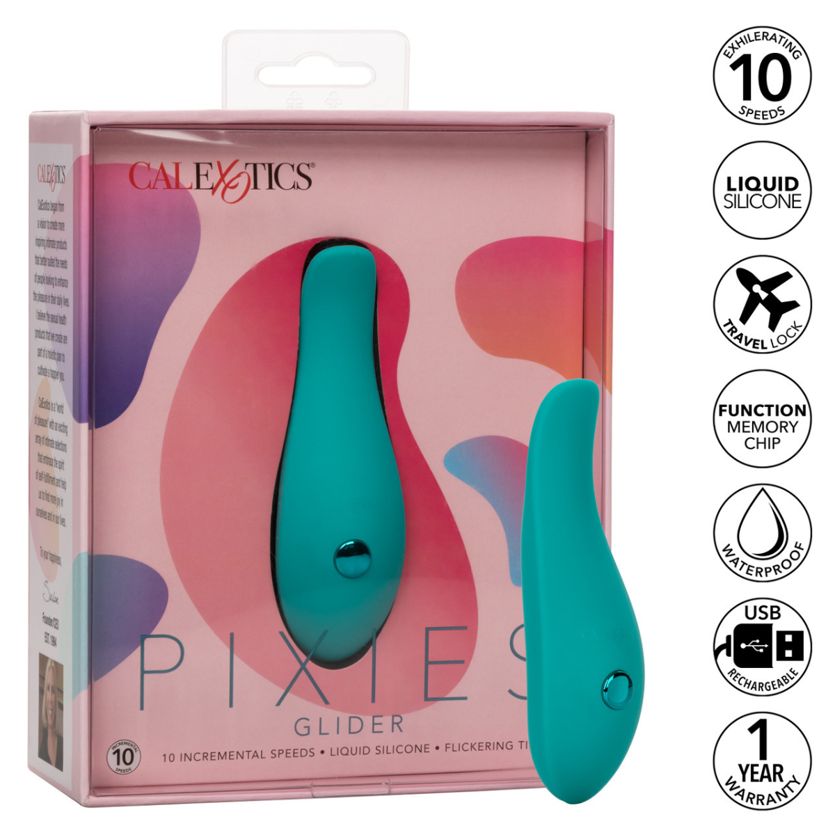Vibrador Pixies Glider 10 Velocidades Recargable CalExotics