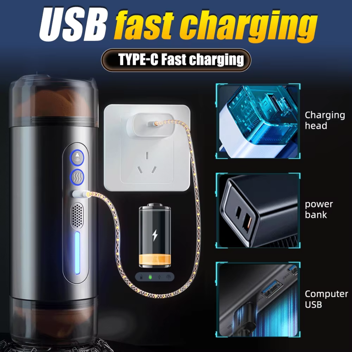 Masturbador Automático Exxxotica Exclusive 2 en 1 con Vibración y Voz Inteligente - Image 7