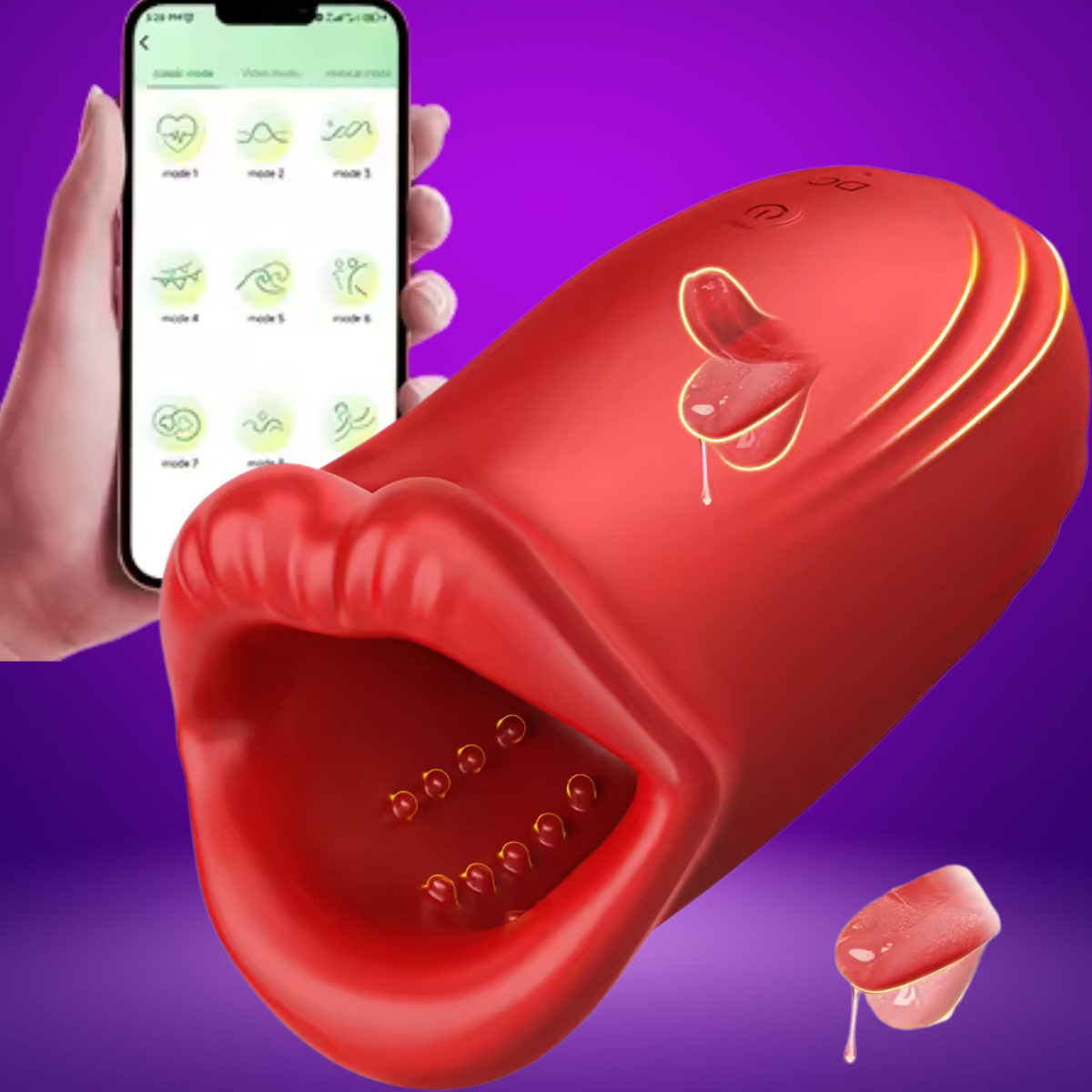 Masturbador Oral Exxxotica Exclusive con Vibración y Control por App - Image 3