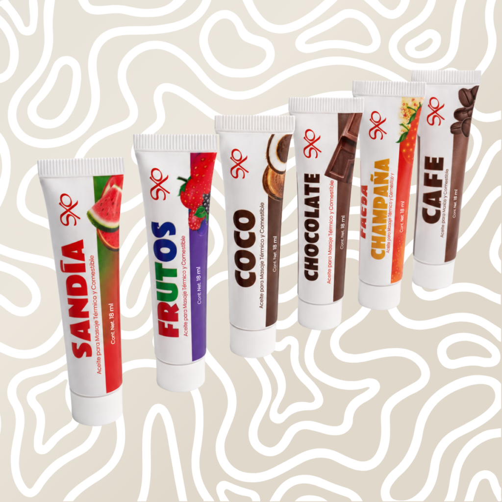 Aceite Termico Comestible Para Masaje 18 Ml Sabor A Elegir