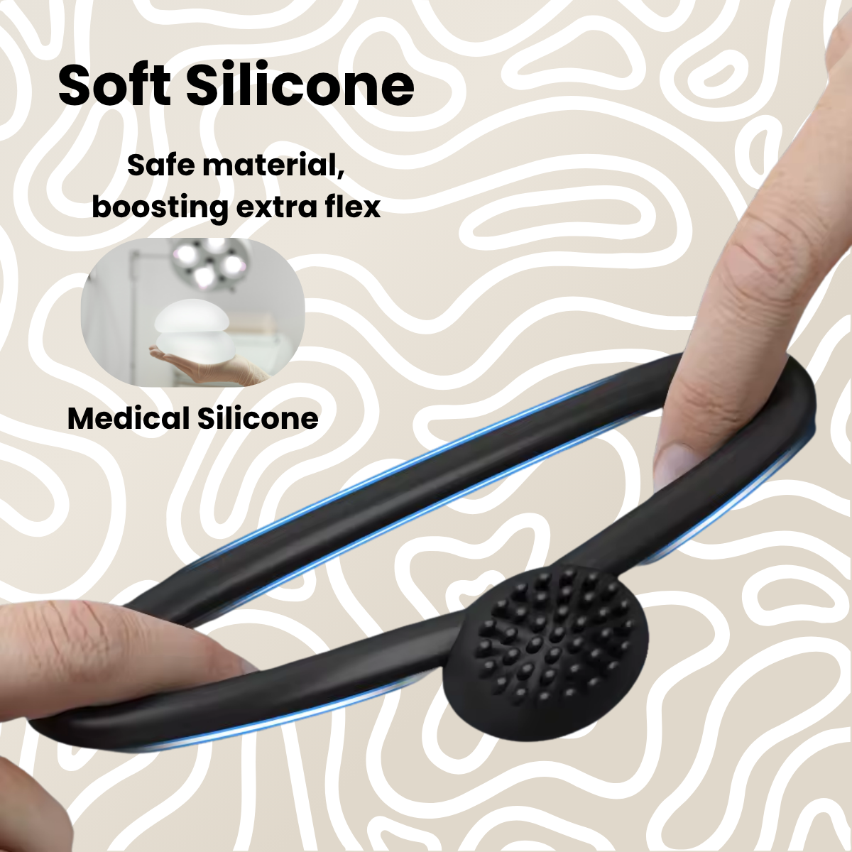 Anillo Vibrador Pene 10 Modos Silicona Recargable Negro - Image 3
