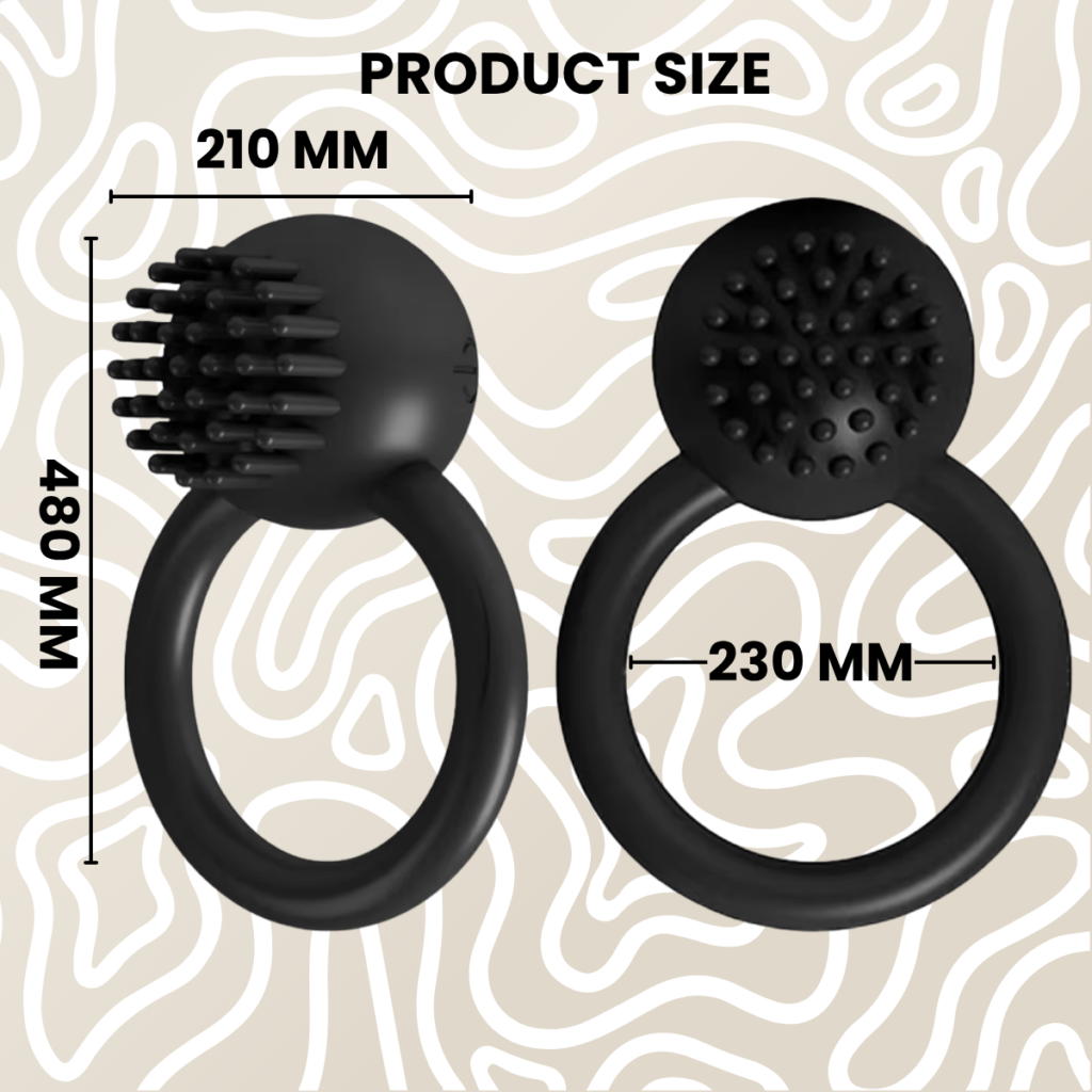 Anillo Vibrador Pene 10 Modos Silicona Recargable Negro