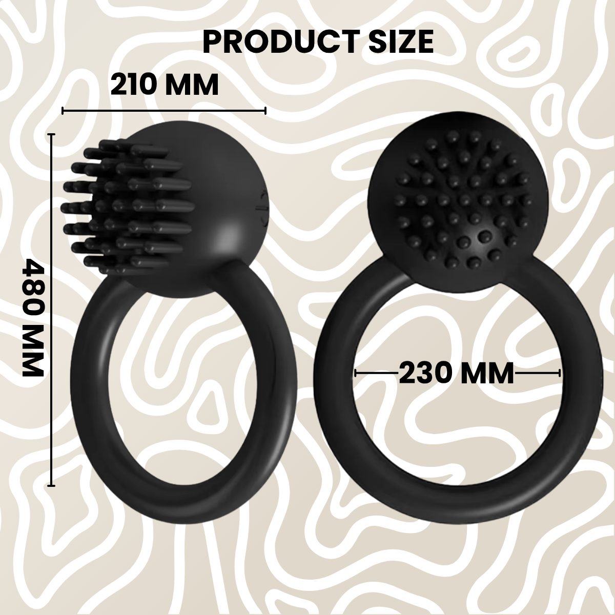 Anillo Vibrador Pene 10 Modos Silicona Recargable Negro - Image 6