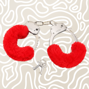Kit BDSM Antifaz Esposas Y Pluma Para Parejas Rojo: imagen 9