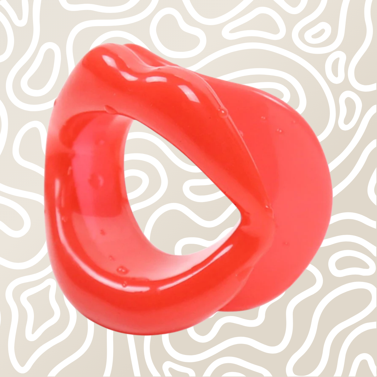 Separador Bucal BDSM Silicona Boca Abierta Adulto Rojo - Image 3