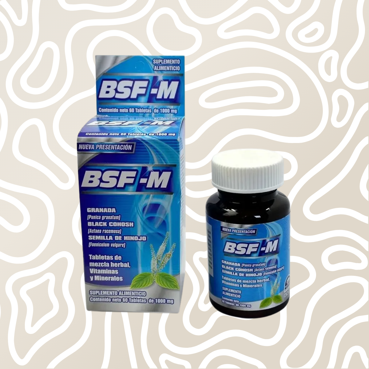 Suplemento Masculino BSF-M 90 Tabletas 1000mg Hombre - Image 5