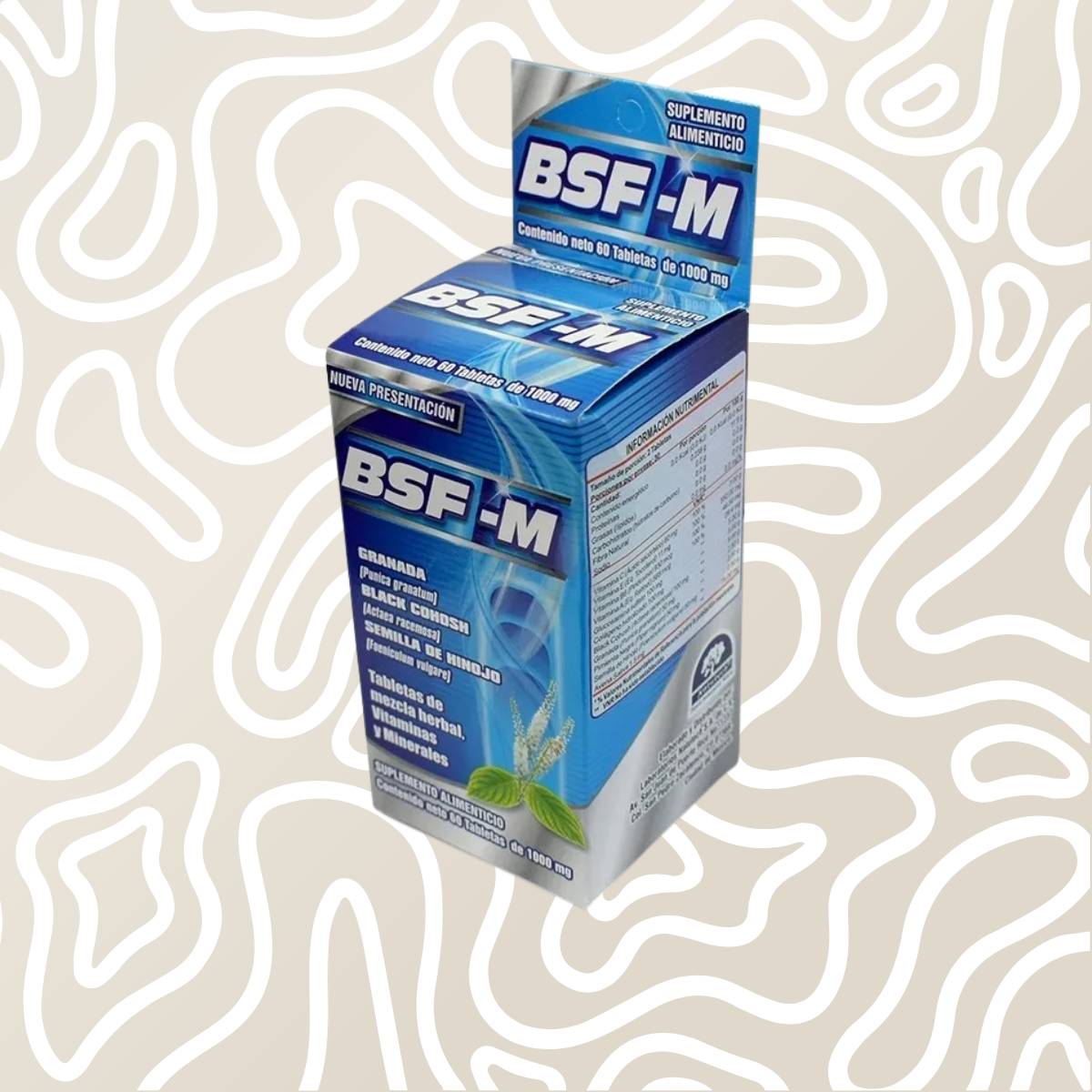 Suplemento Masculino BSF-M 90 Tabletas 1000mg Hombre - Image 2