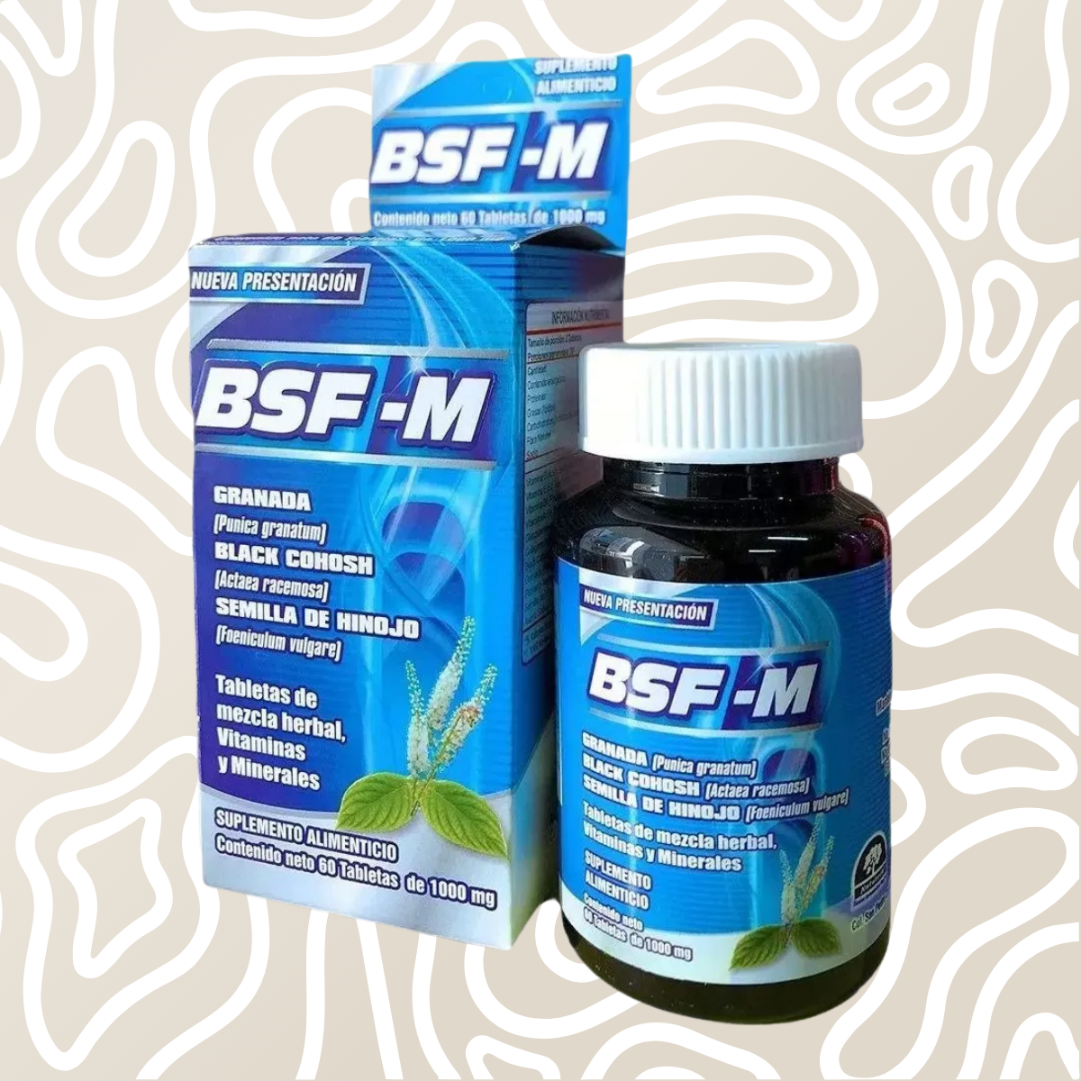 Suplemento Masculino BSF-M 90 Tabletas 1000mg Hombre