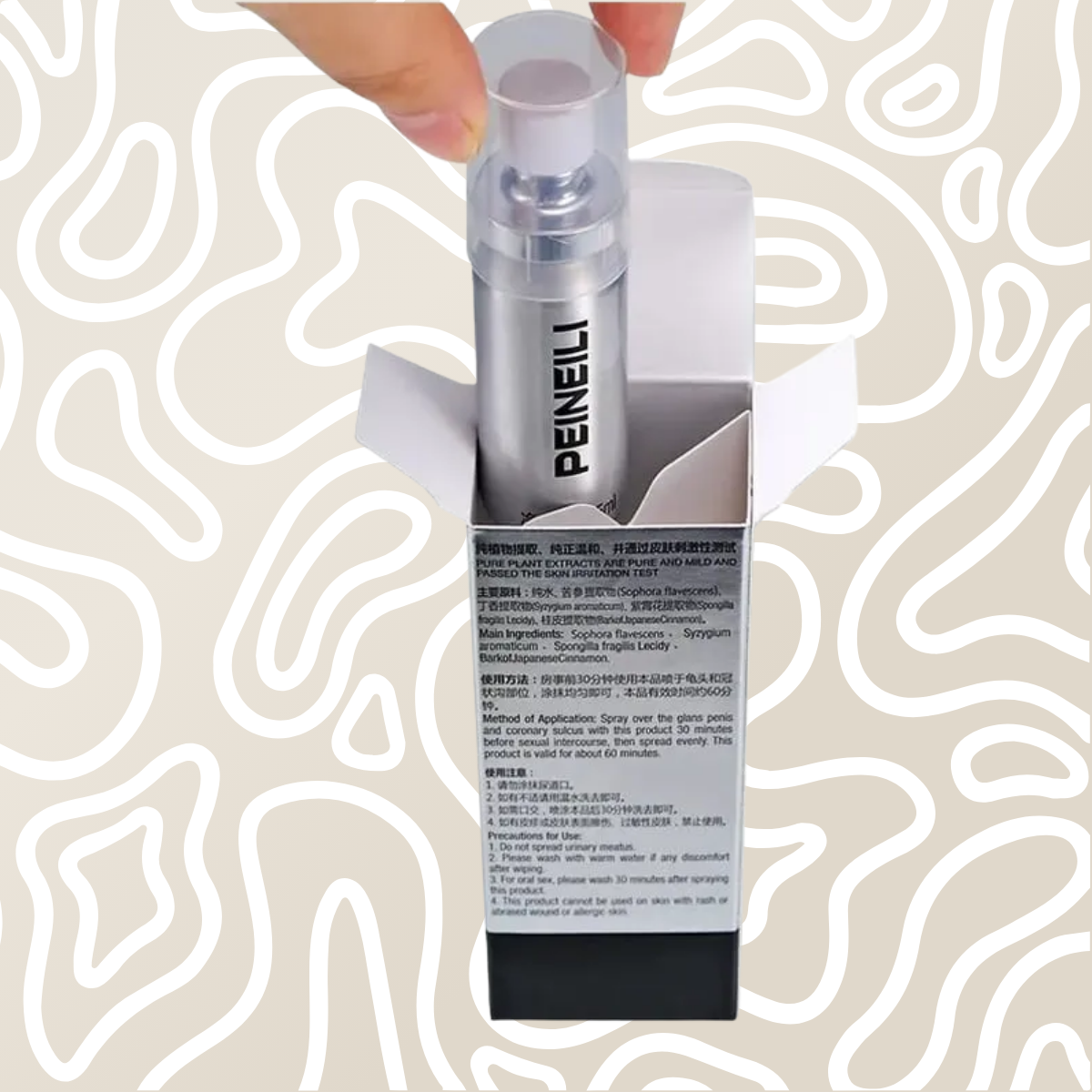 Retardante Masculino Spray Benzocaina 9.6% Peineili 15 Ml - Image 4