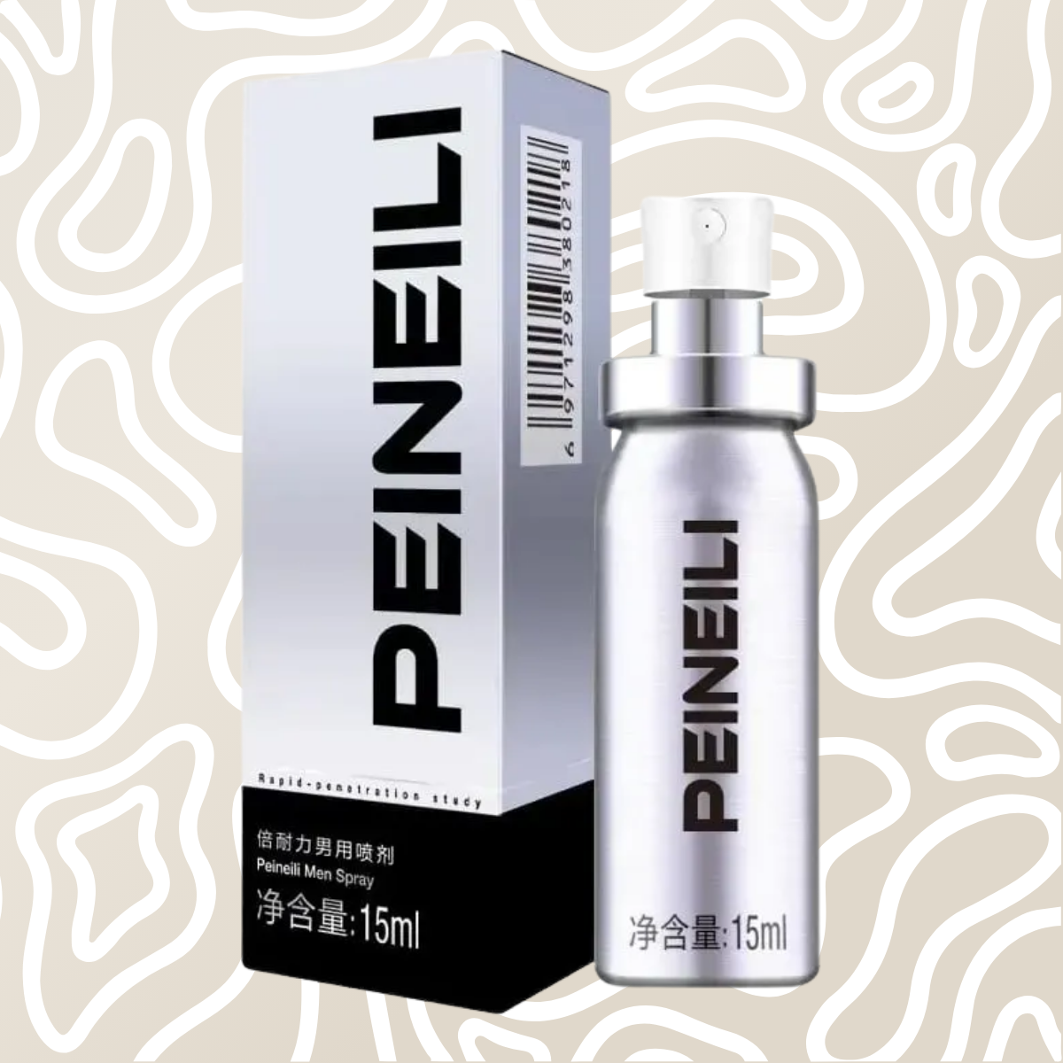 Retardante Masculino Spray Benzocaina 9.6% Peineili 15 Ml