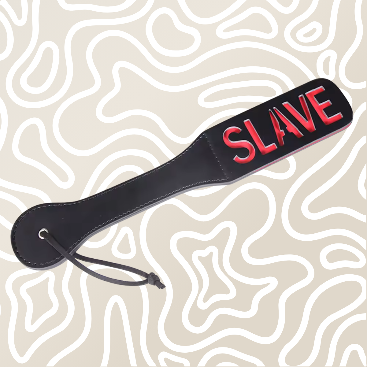 Azotador BDSM Paddle Negro Rojo Con Letras Adultos - Image 5
