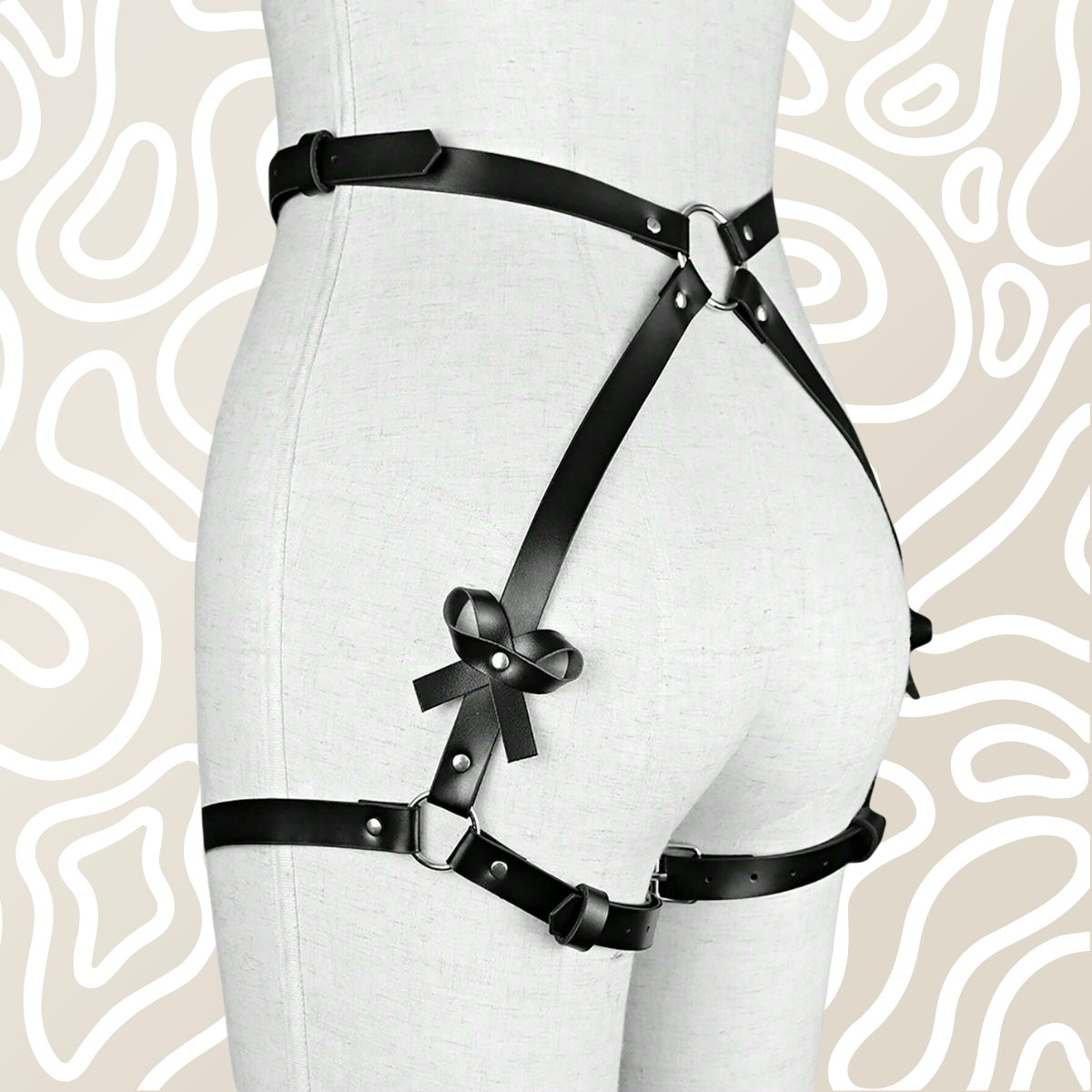 Arnés de Gluteo con Esposas Removibles para Pierna y Cadera - Image 7