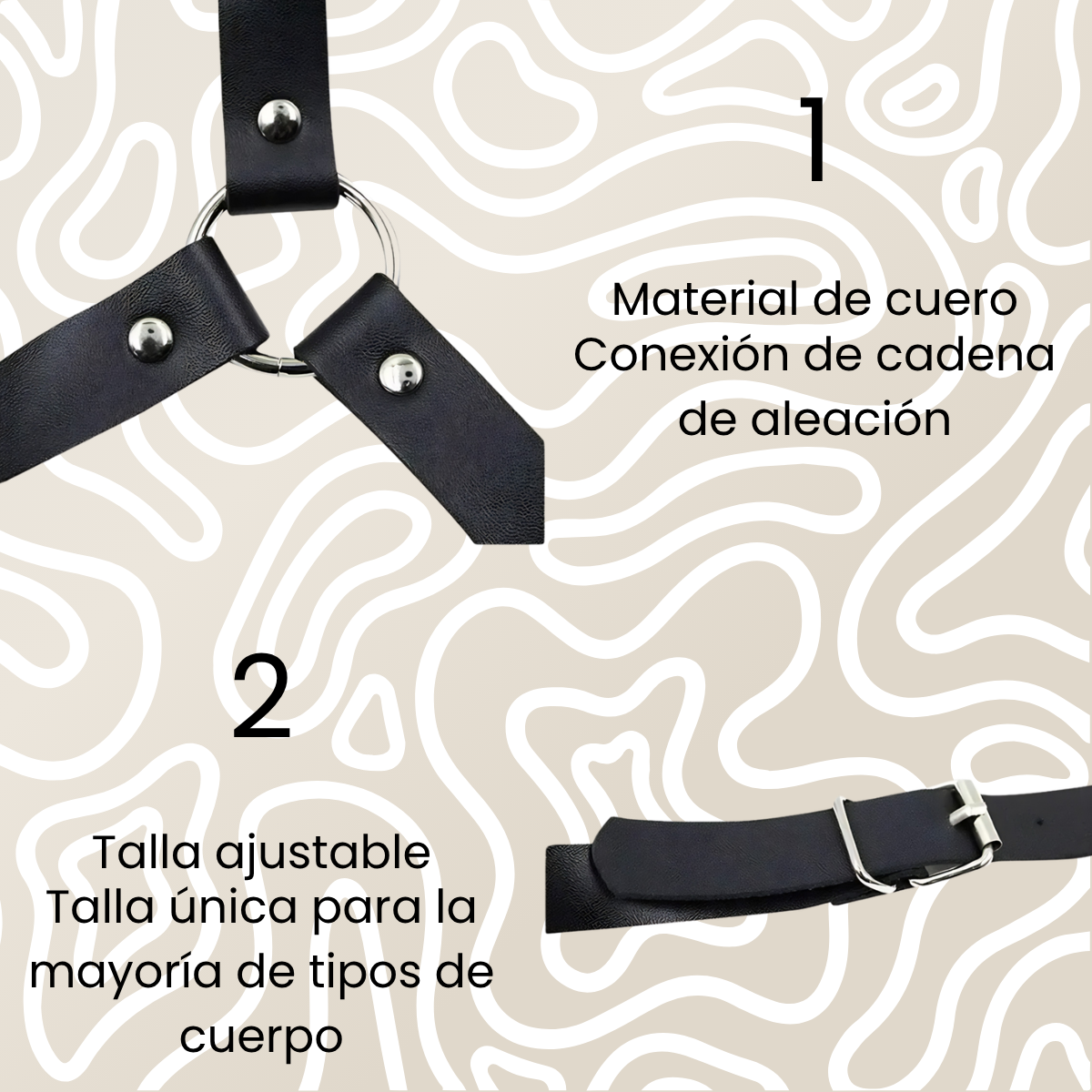 Arnés de Gluteo con Esposas Removibles para Pierna y Cadera - Image 10