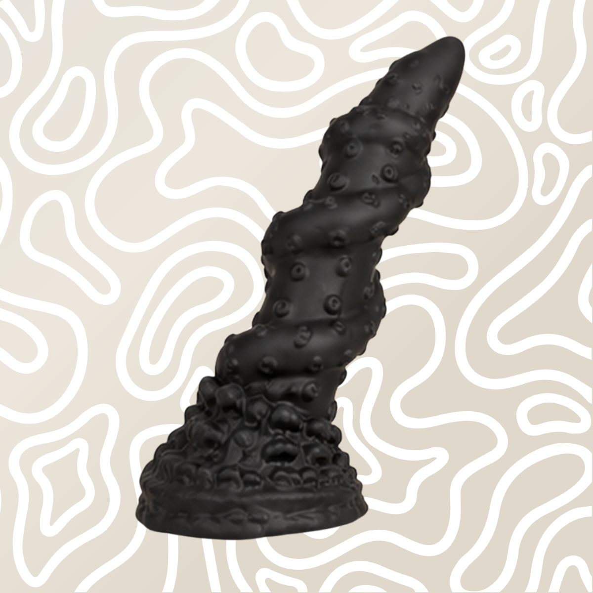 Dildo Tentáculo Negro Con Ventosa Texturizado Monster Dong Kraken - Image 6