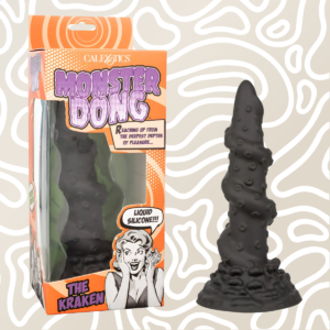 Dildo Tentáculo Negro Con Ventosa Texturizado Monster Dong Kraken