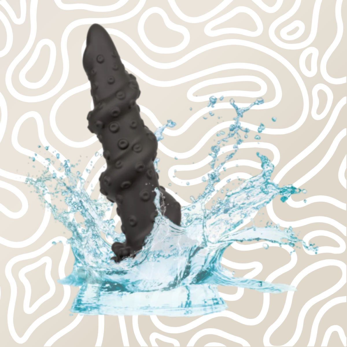 Dildo Tentáculo Negro Con Ventosa Texturizado Monster Dong Kraken - Image 7