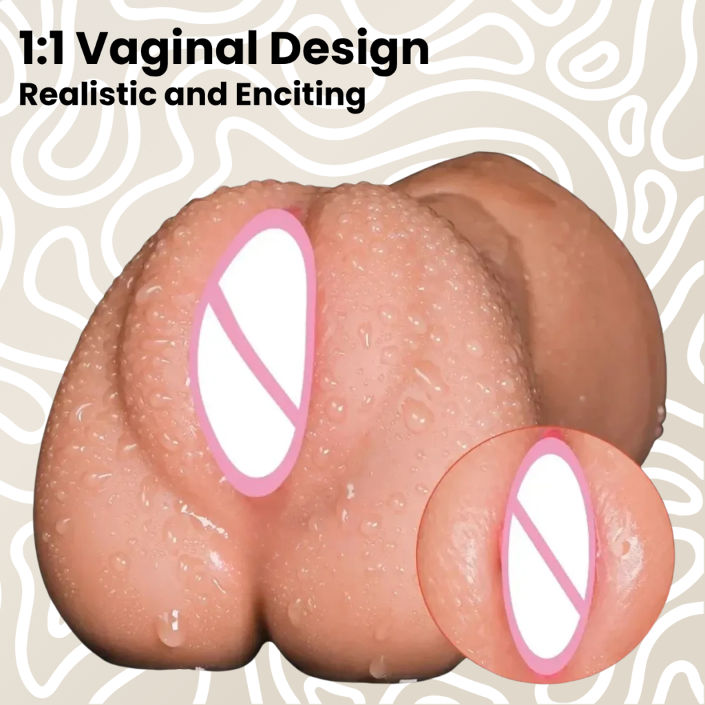 Masturbador Masculino 2 En 1 Boca Y Vagina Realista 17cm