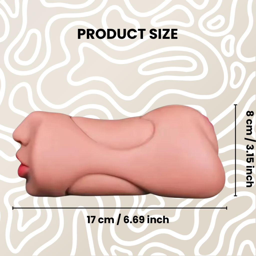 Masturbador Masculino 2 En 1 Boca Y Vagina Realista 17cm