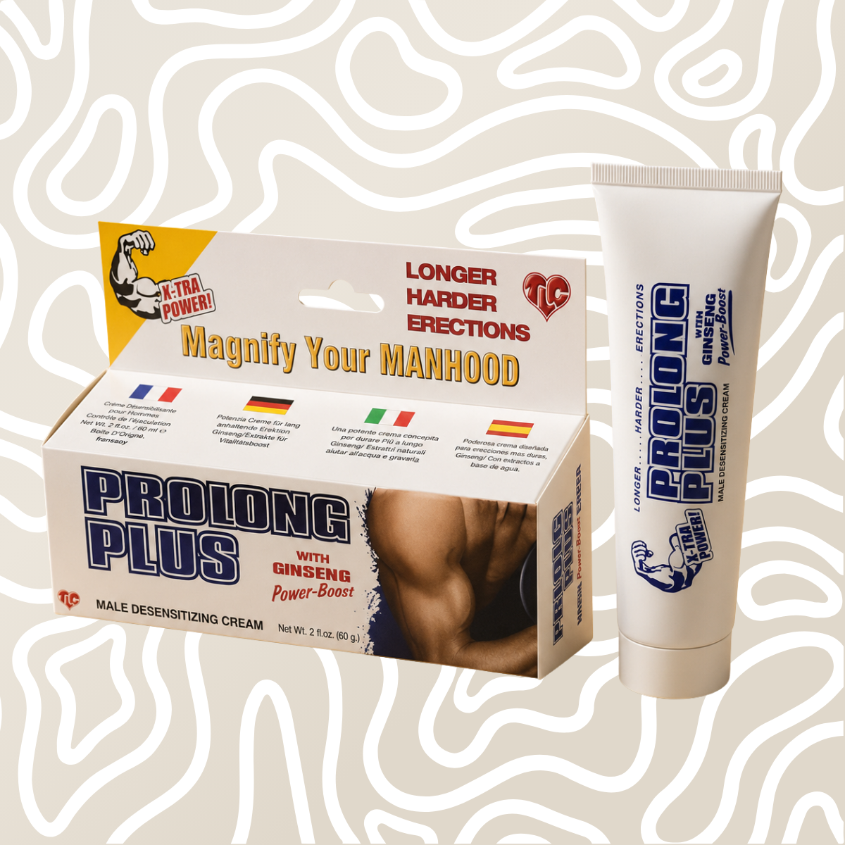 Crema Retardante Prolong Plus Con Ginseng Para Hombre 60 G - Image 4