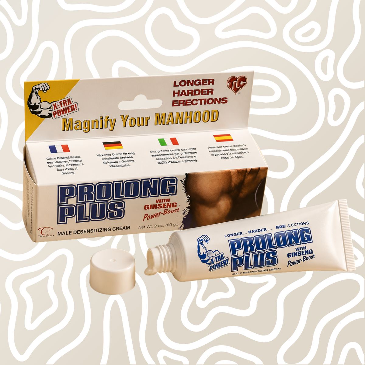 Crema Retardante Prolong Plus Con Ginseng Para Hombre 60 G - Image 8