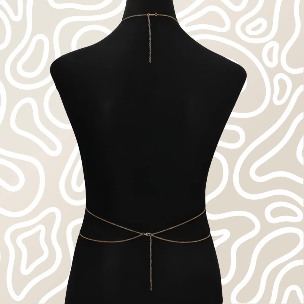 Cadena Corporal Dorada Para Mujer Ajustable Tipo Body Chain