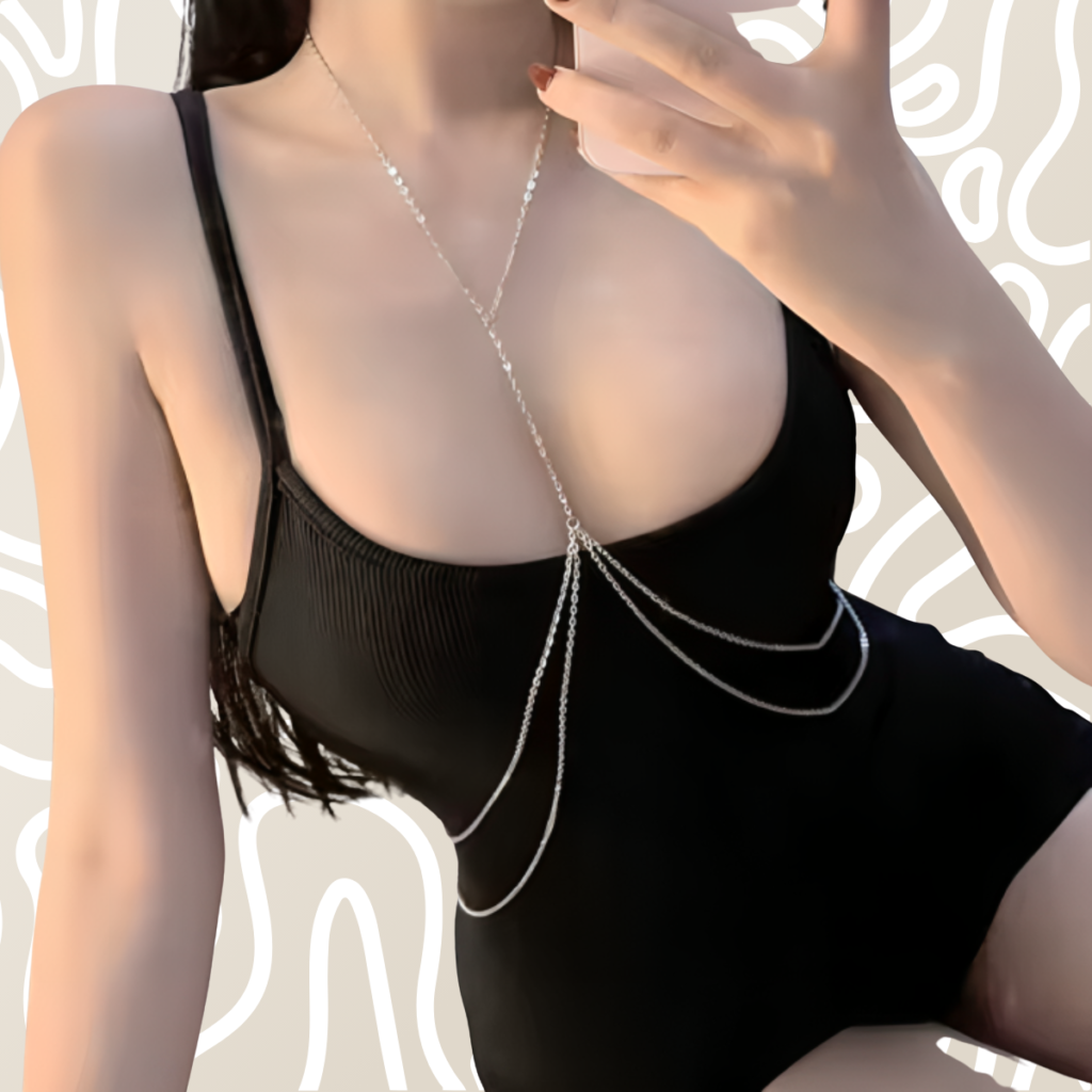 Cadena Corporal Dorada Para Mujer Ajustable Tipo Body Chain