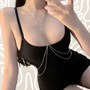 Cadena Corporal Dorada Para Mujer Ajustable Tipo Body Chain: imagen 6