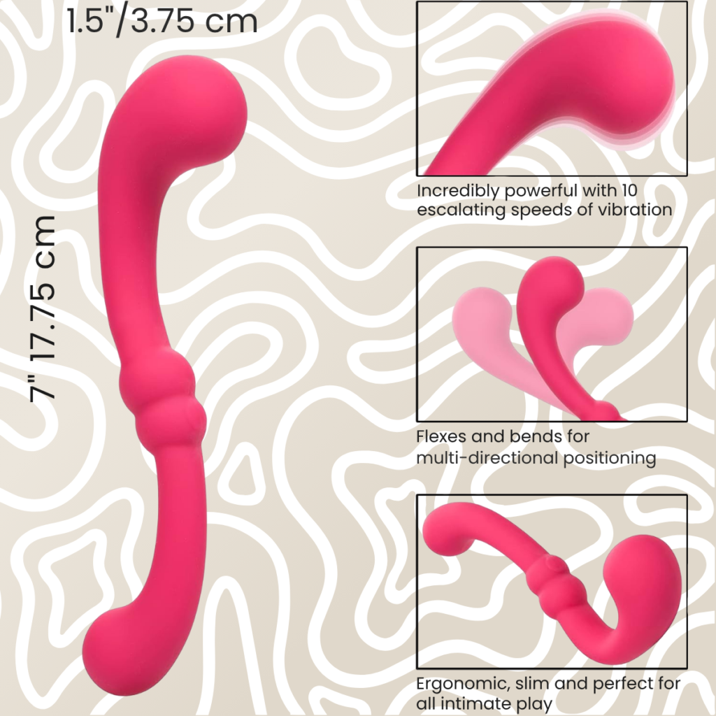 Vibrador Doble CalExotics Curvy 10 Velocidades Recargable
