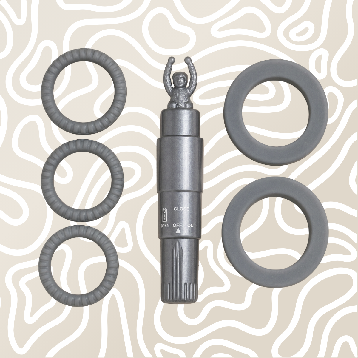 Cockring Vibrador con Tickler + 5 Anillos Ajustables Estimulador Masculino: imagen 3