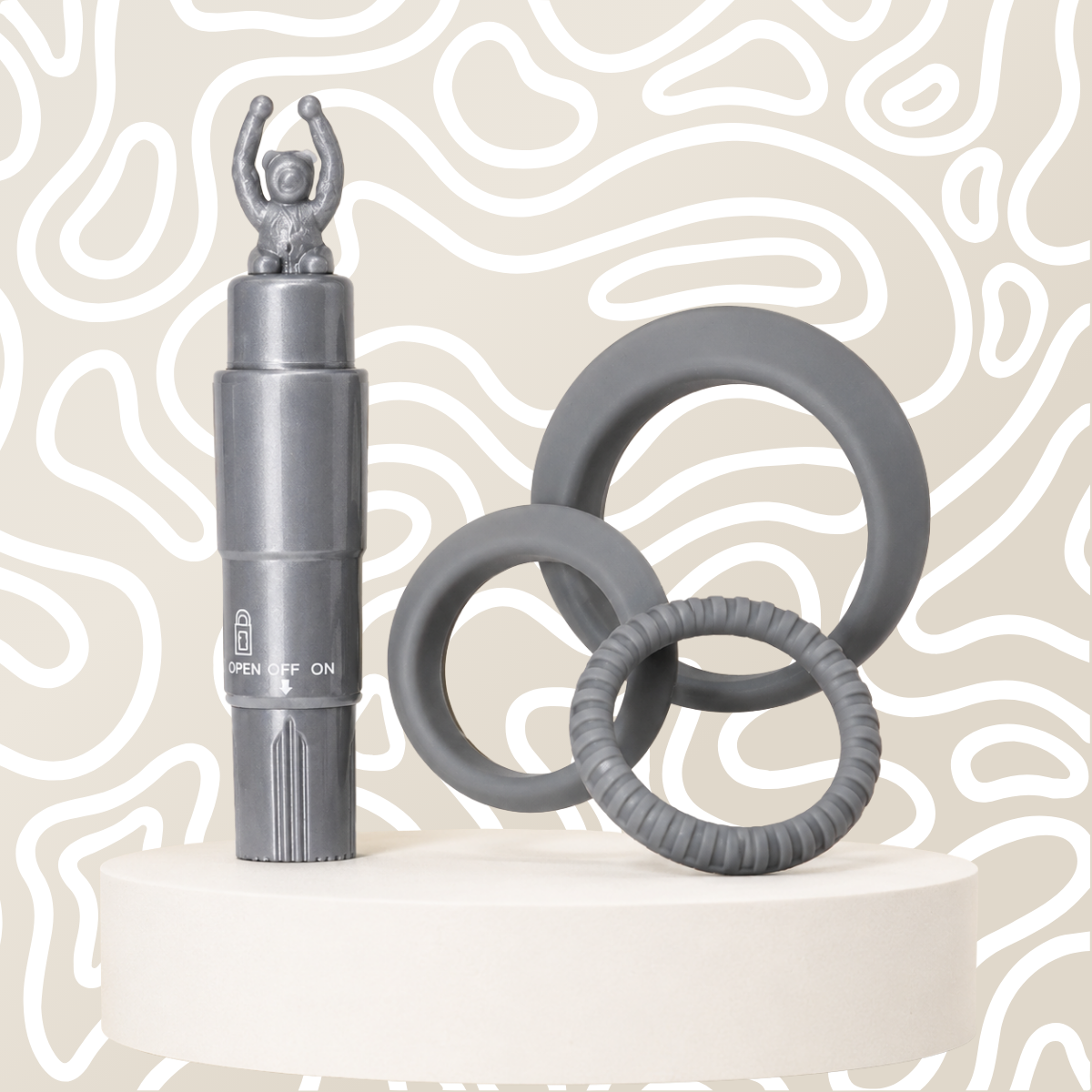 Cockring Vibrador con Tickler + 5 Anillos Ajustables Estimulador Masculino: imagen 4