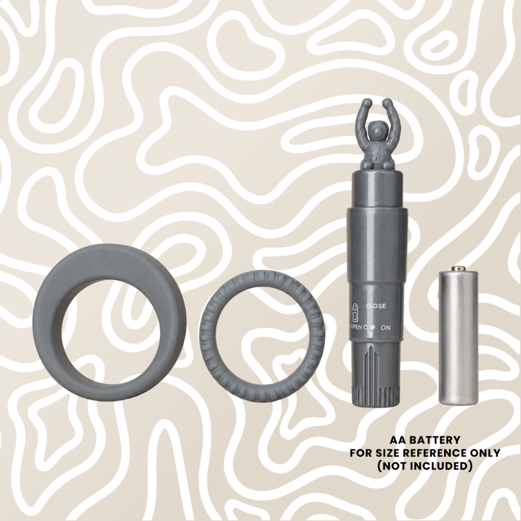 Cockring Vibrador con Tickler + 5 Anillos Ajustables Estimulador Masculino