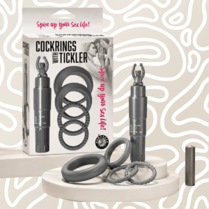 Cockring Vibrador con Tickler + 5 Anillos Ajustables Estimulador Masculino: imagen 2
