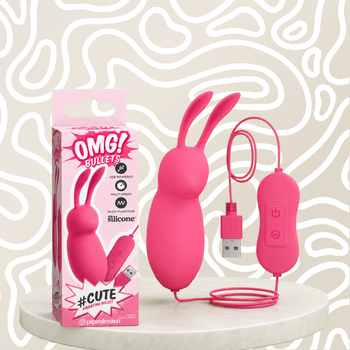 Bala Vibradora Conejo USB OMG Bullets 17 Patrones + 3 Velocidades: imagen 4