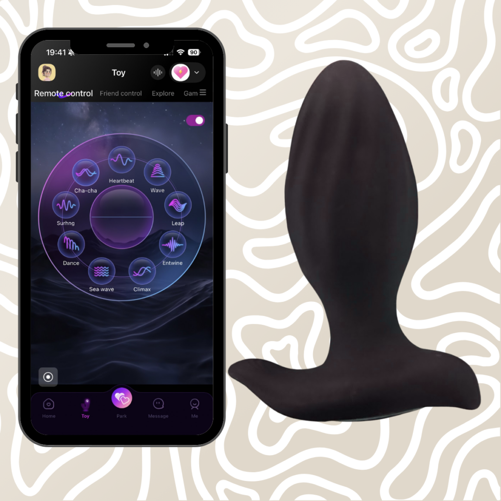 Plug Anal Rotatorio 360° con App 9 Modos Recargable USB Control Remoto