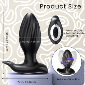 Plug Anal Rotatorio 360° con App 9 Modos Recargable USB Control Remoto: imagen 4