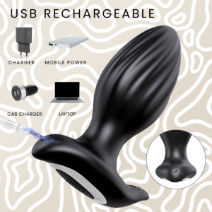 Plug Anal Rotatorio 360° con App 9 Modos Recargable USB Control Remoto: imagen 5